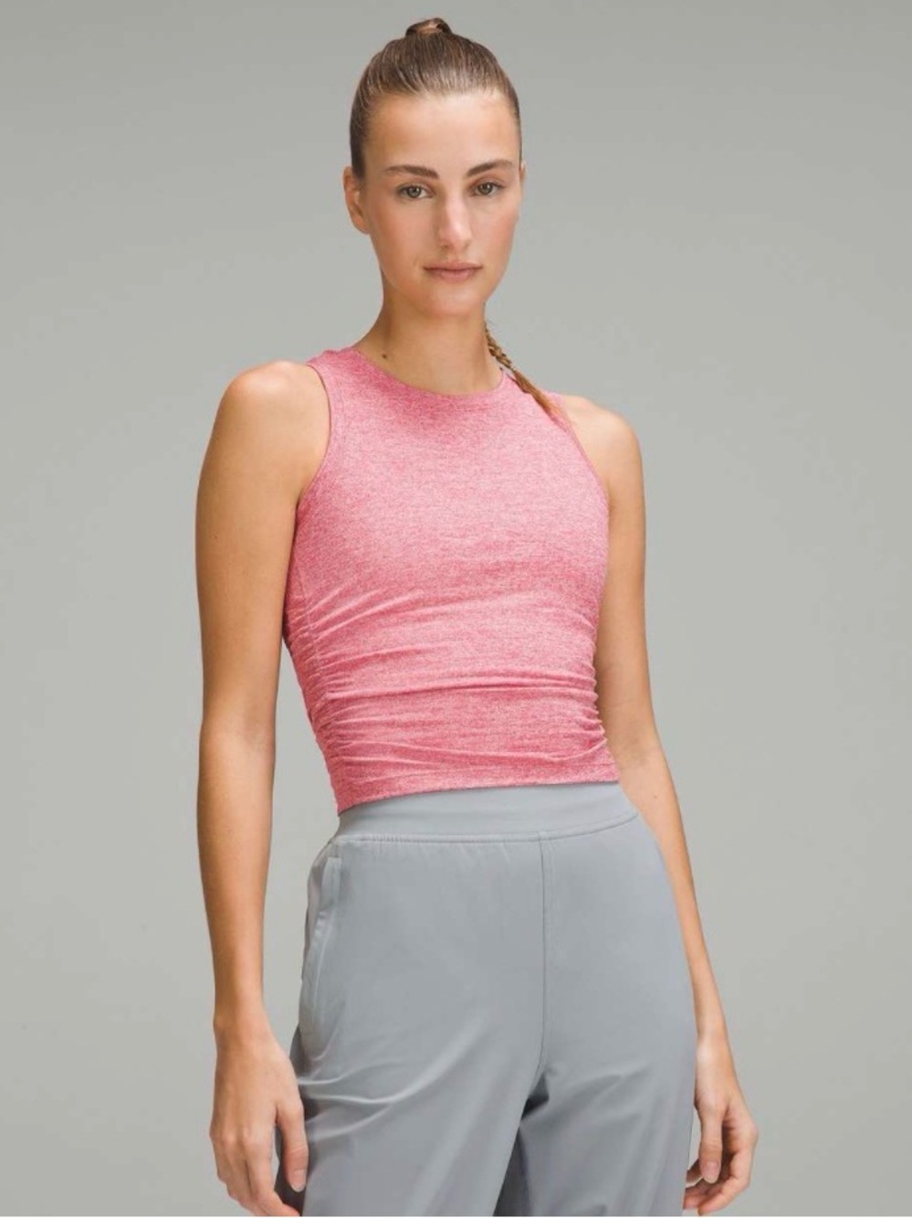 Lululemon Women’s License To Train Tight-Fit Tank Top In Heathered Rose Size 6